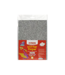 Carton cu sclipici 290gr/m2 A4, 5 buc, Gri